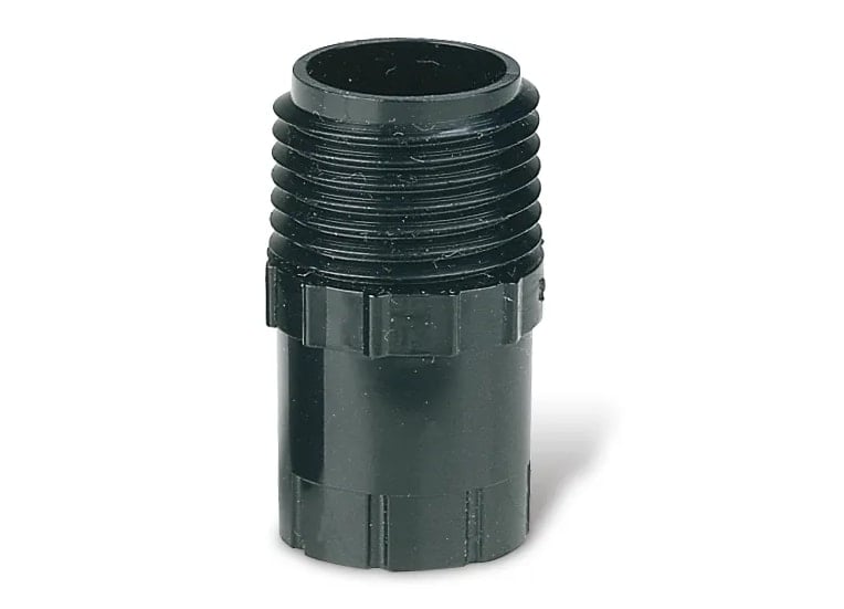 1/2" Nozzle Thread x MNPT Thermoplastic PA80 Series For 1/2" FPT Bubbler or Spray Nozzle Adapter | RBLPA80
