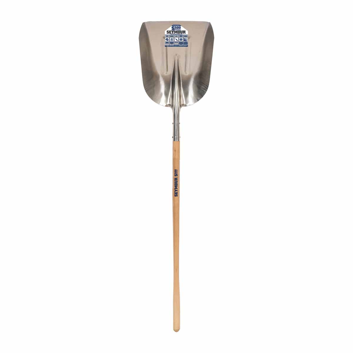 17-1/2" x 14-1/4" Aluminum Blade Hardwood Handle Western Pattern Grain Scoop | STR49061