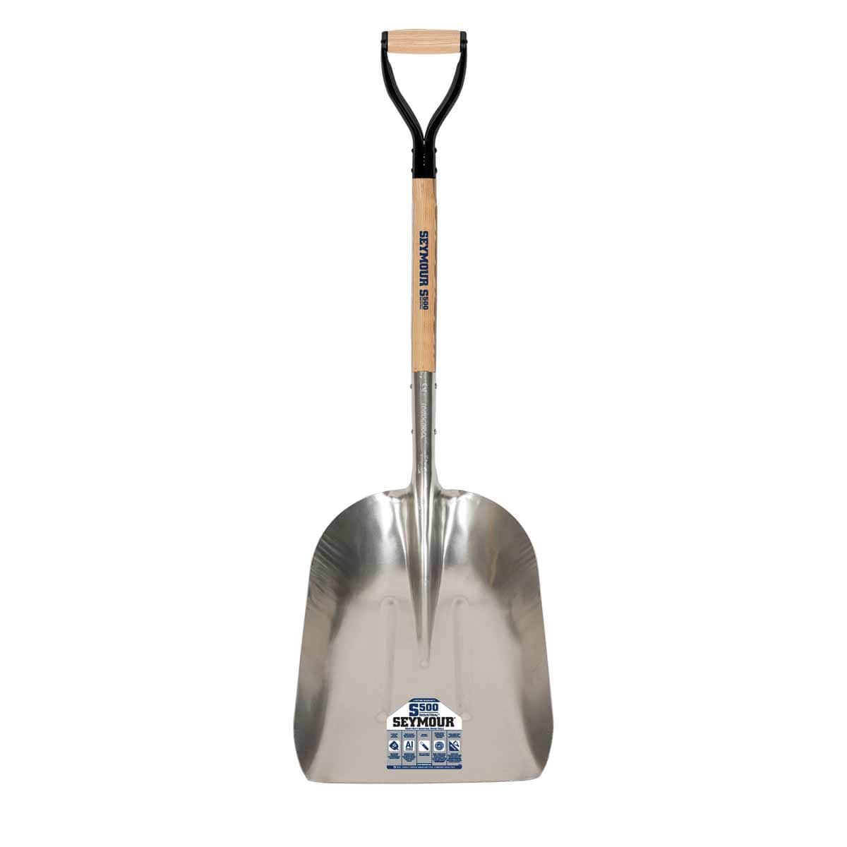 15.25" x 19" Aluminum Blade Precision Lathe Turned Hardwood Handle Western Pattern Grain Scoop | STR49265