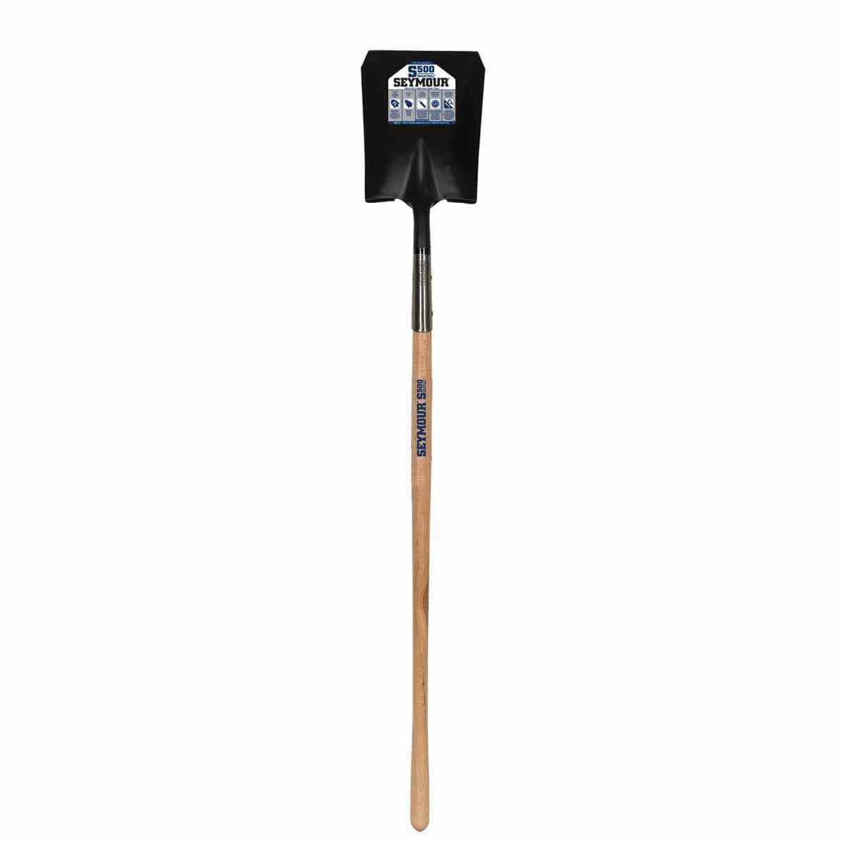 9.5" x 11.5" Steel Blade 14 ga Precision Lathe Turned American Ash Wood Handle SquareFront Turn Step Point Shovel | STRSVLS31