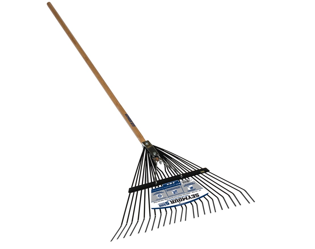 54" Hardwood Handle 24" Blade Spring 24 Tine Heavy-Duty Brace Rake | STR40912