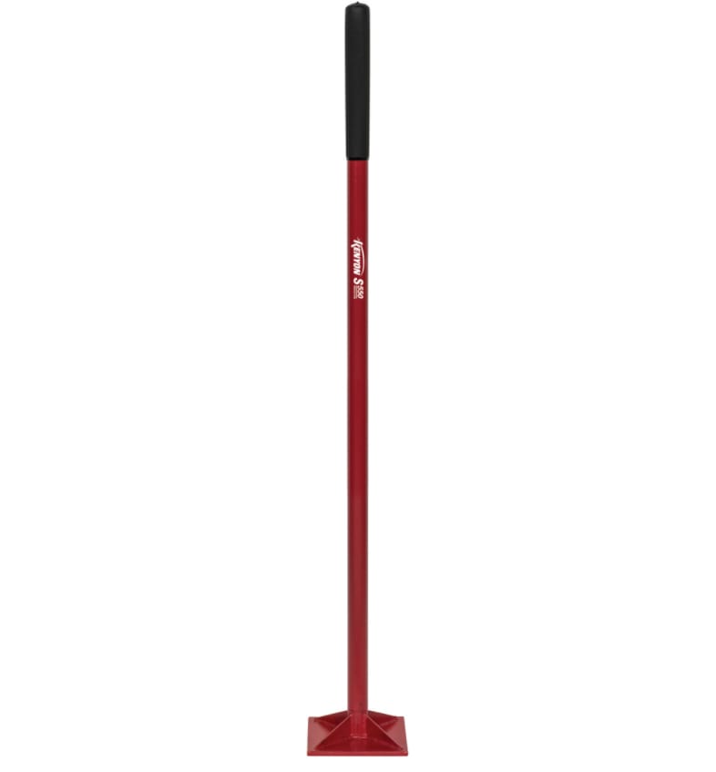 8" x 8" x 3/8" Heavy-Duty Steel Blade Steel Handle Hand Tamper | STR85058