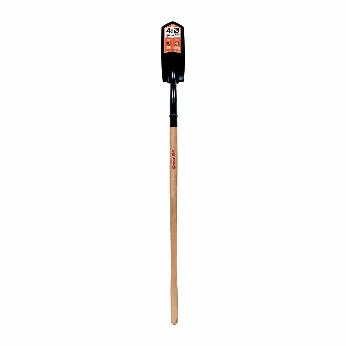 4" Tempered Steel Blade 14 ga Precision Lathe Turned American Ash Wood Handle Trenching/Cleanout Forward Turned Step Open Back Shovel | STR89044