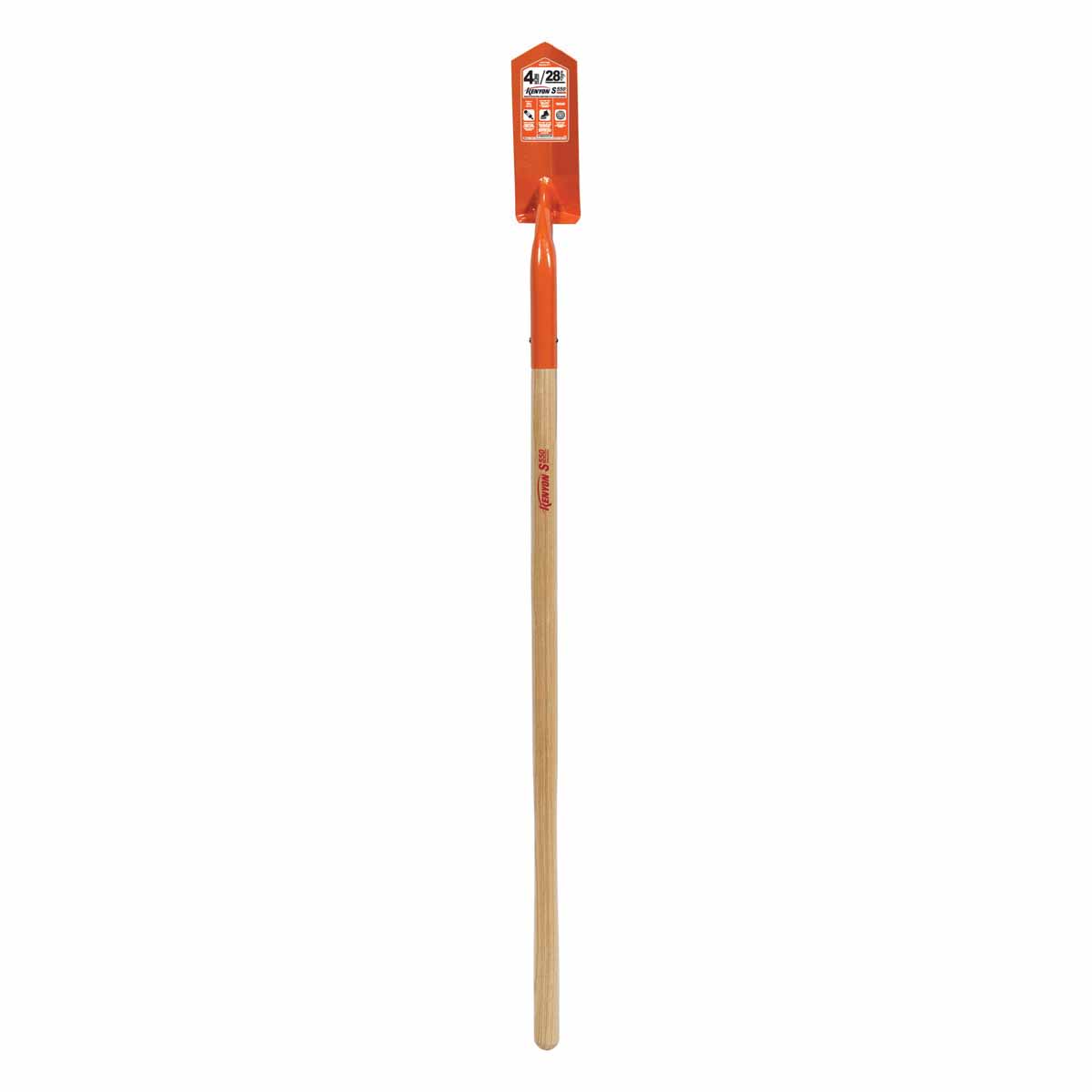 4" Tempered Steel Blade 16 ga Precision Lathe Turned Ash Wood Handle Trenching/Cleanout 28 Degrees Angle Head V Blade Shovel | STR89224
