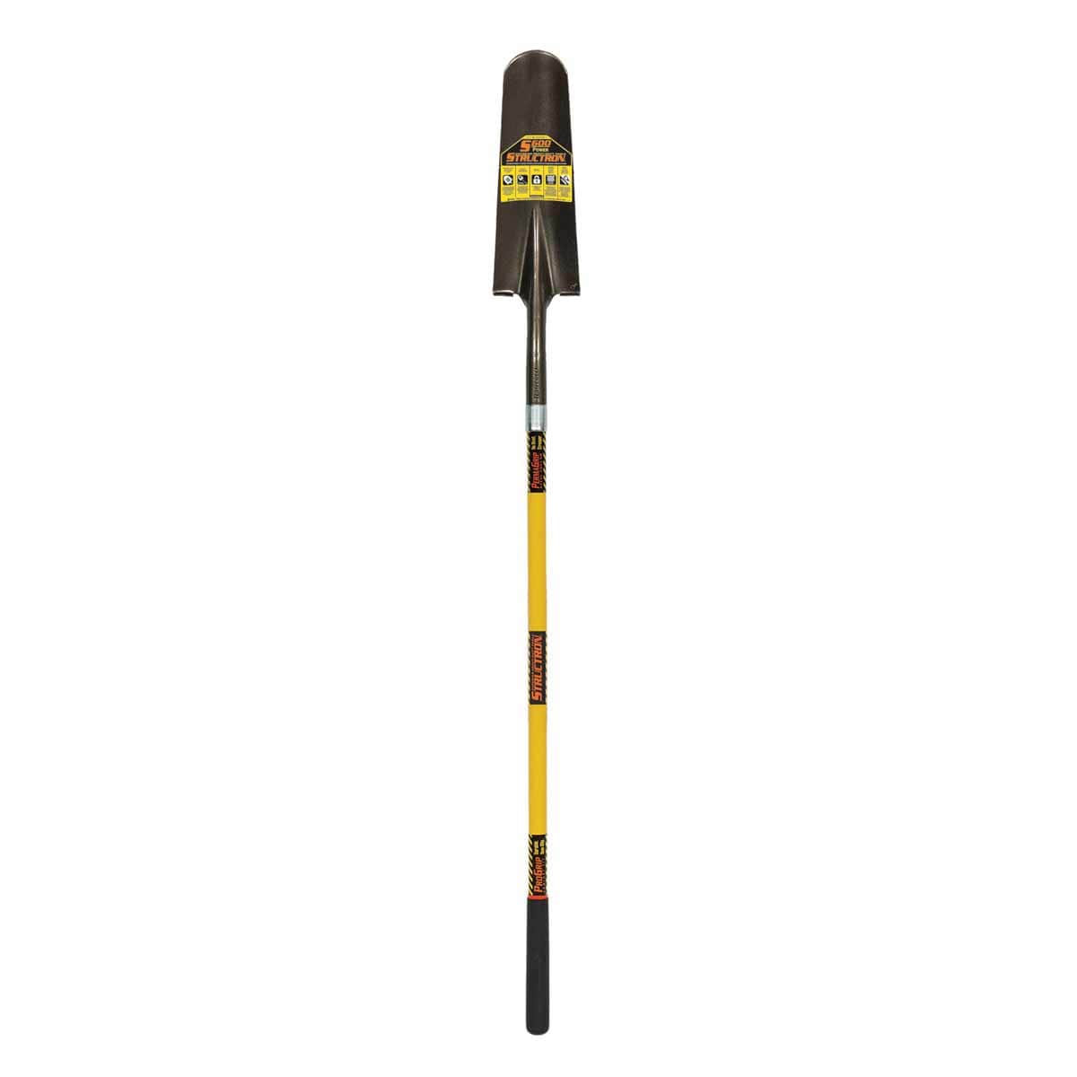 16" Blade 18" Premium Fiberglass Handle Drain Forward Turned Step Spade Shovel | STRS604