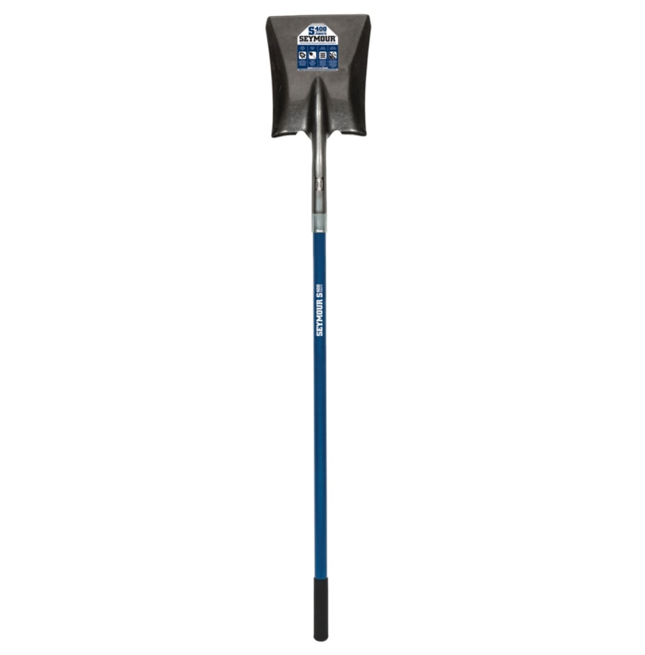 9.5" x 11.5" Blade Blue Professional Grade Fiberglass Handle SquareForward Turned Step Point Shovel | STRSVLS41
