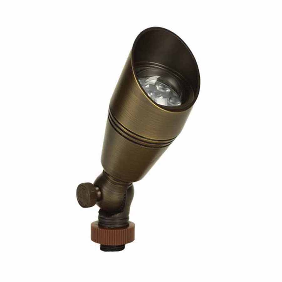 4 W GU5.3 MR-16 2700K LED Weathered Brass CNC Brass Noble Knights Series Up Light | UNINOBL12L427