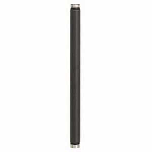 12" Black Polyester Powder Coated Aluminum with 1/2" NPT Schedule 40 Stem