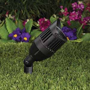 4.5 W 3000K LED Standard Black Die-Cast Copper-Free Aluminum Landscape 3106 Series Medium Flood Beam Up and Accent Light | VISGR3106B45WMF