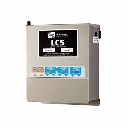 12 - 15 V Smudge-Free Clear Powder Coated 304 Stainless Steel Landscape LCS Series 3-Circuit Wi-Fi Lighting Control System | VISLCS150