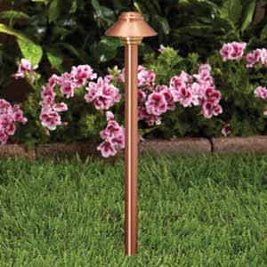 Natural Copper Spun Solid Copper Landscape Series 2165 Model Path Light | VISPR2165CSNNL
