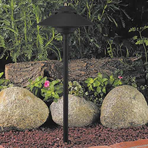 10 W Ceramic T3 Halogen Standard Black Die-Cast Copper-Free Aluminum Landscape Series 9217 Model Tall Path Light | VISPR9217B