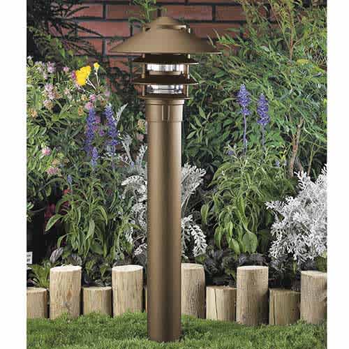 2.5 W Ceramic T3 LED Standard Architectural Bronze Die-Cast Copper-Free Aluminum Landscape Series 9226 Model Bollard Light | VISBR9226Z25WT3