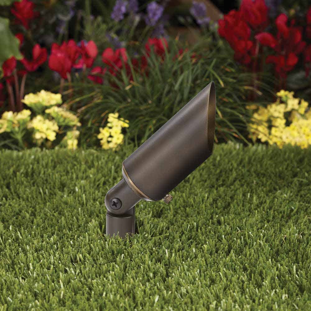 4.5 W Ceramic MR-16 LED Olde Brass Solid Brass Landscape 2106 Series Up and Accent Light | VISGR2106BS45W60