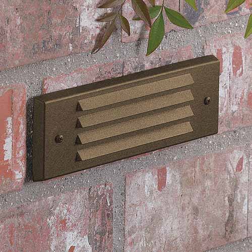 10 W Ceramic T3 Halogen Standard Architectural Bronze Die-Cast Copper-Free Aluminum Landscape 4246 Series Step Light | VISSL4246Z