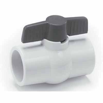 3" Slip White PVC 150 PSI Ball Valve | VLPBV030S