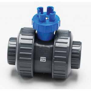 2" Slip x FIPT Gray PVC 235 psi True Union Full Block Ball Valve | VLPBVTU020