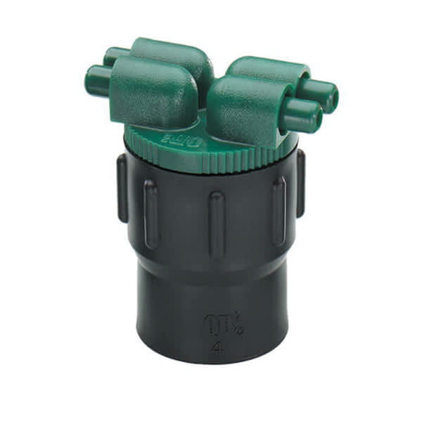 1/2" Inlet FPT x Taper 20 gph Green 4-Outlet Bubbler | AGP72500773