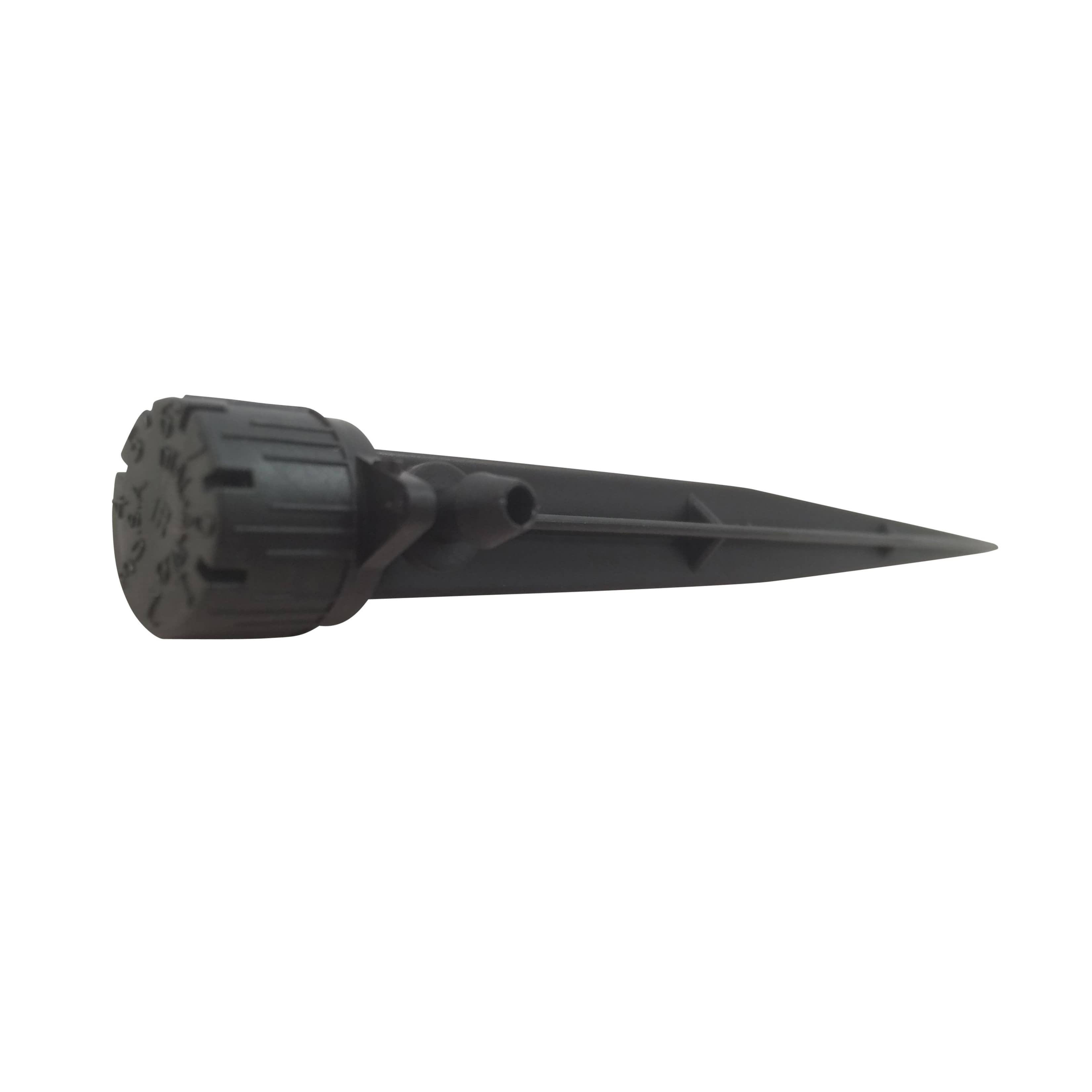 NDS Drip Emitter, Barb 0 To 10 Gpm Black Adjustable W/6" Stake 180° 5 Stream | DAFS 180