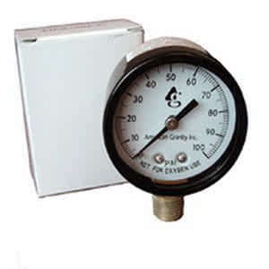 1 to 100 psi 2" Dial 1/4" MIP IPG Series Lead-Free Dry Lower Pressure Gauge | AMGEIPG10024LPNL