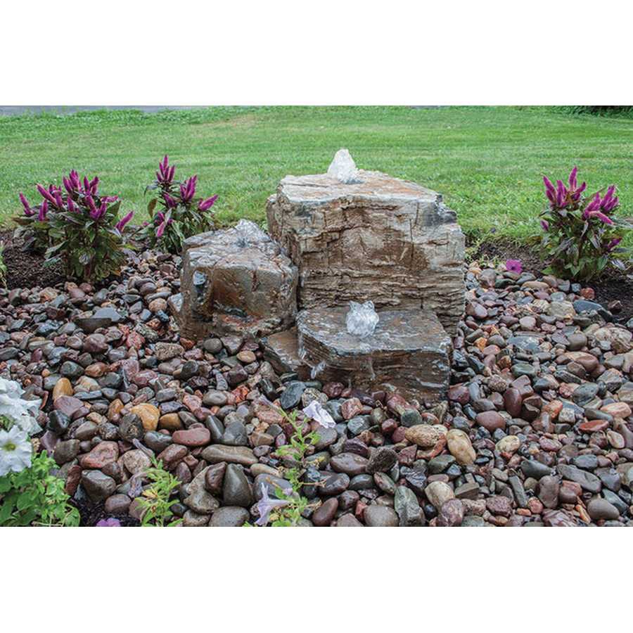 Pagoda Fountain Rock Landscape with Set of 3 Fountain Kit | AQS58086