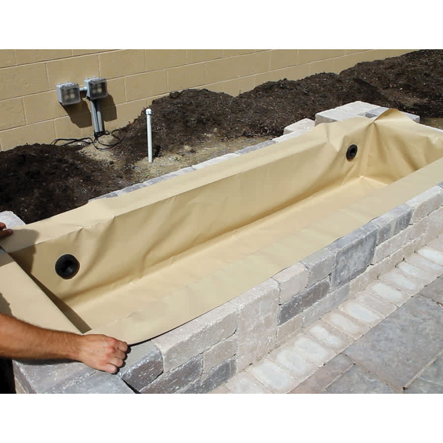4' x 2' x 16" 80 gal Gray Flexible Hardscape Basin | AWGFF4216G