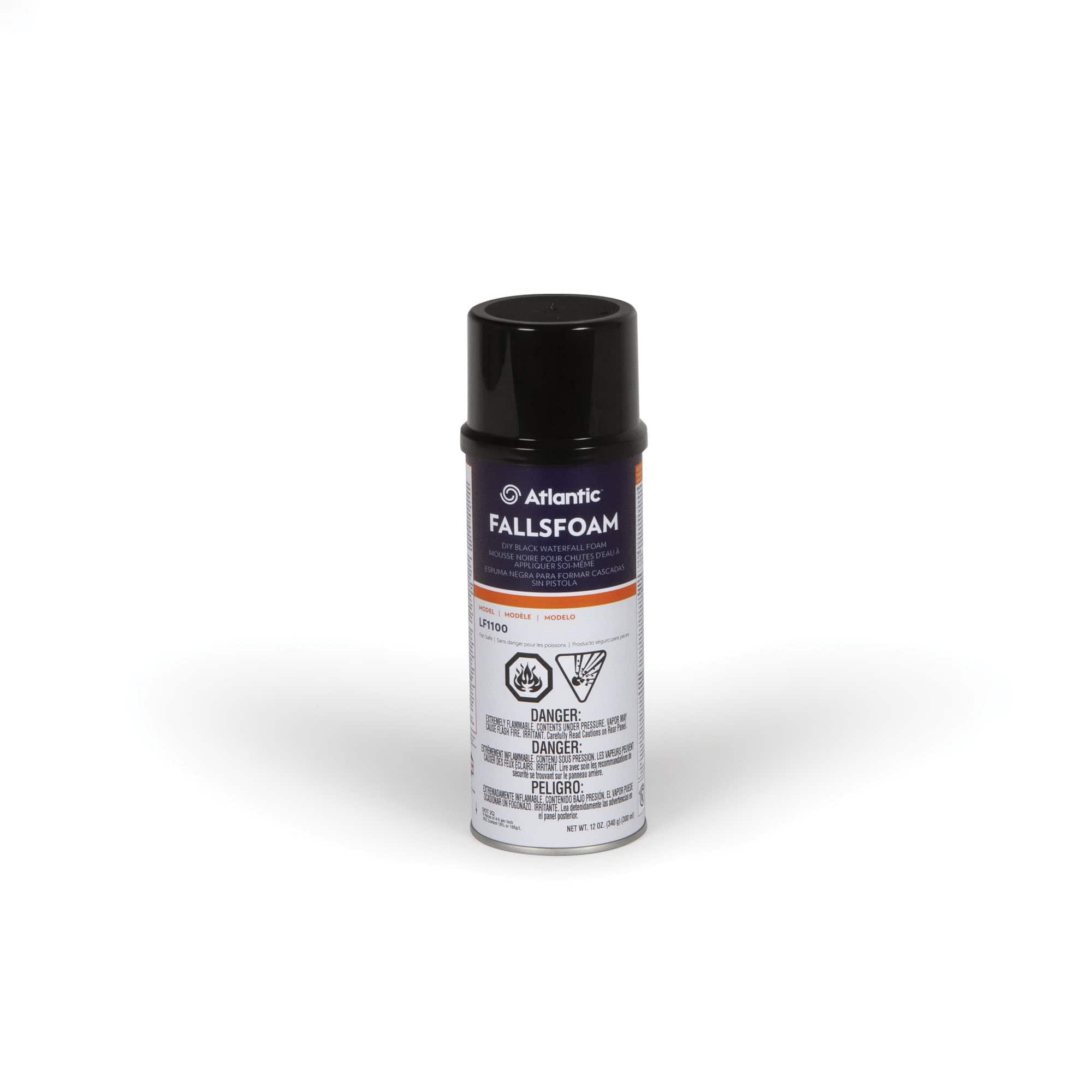 Black Diy Waterfall With Applicator Straw Foam, 12 Oz Can | Awglf1100