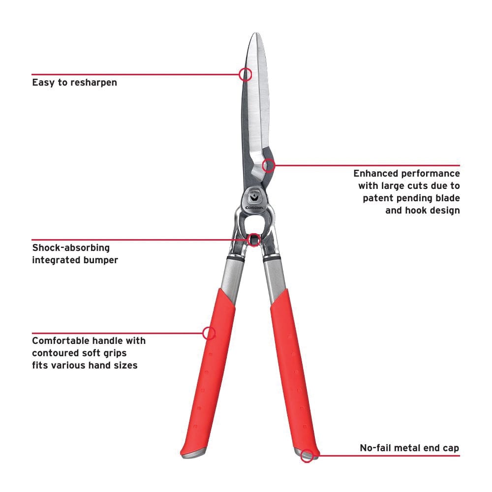 10" Handle Forged DualCut Hedge Shear | CORHS7140