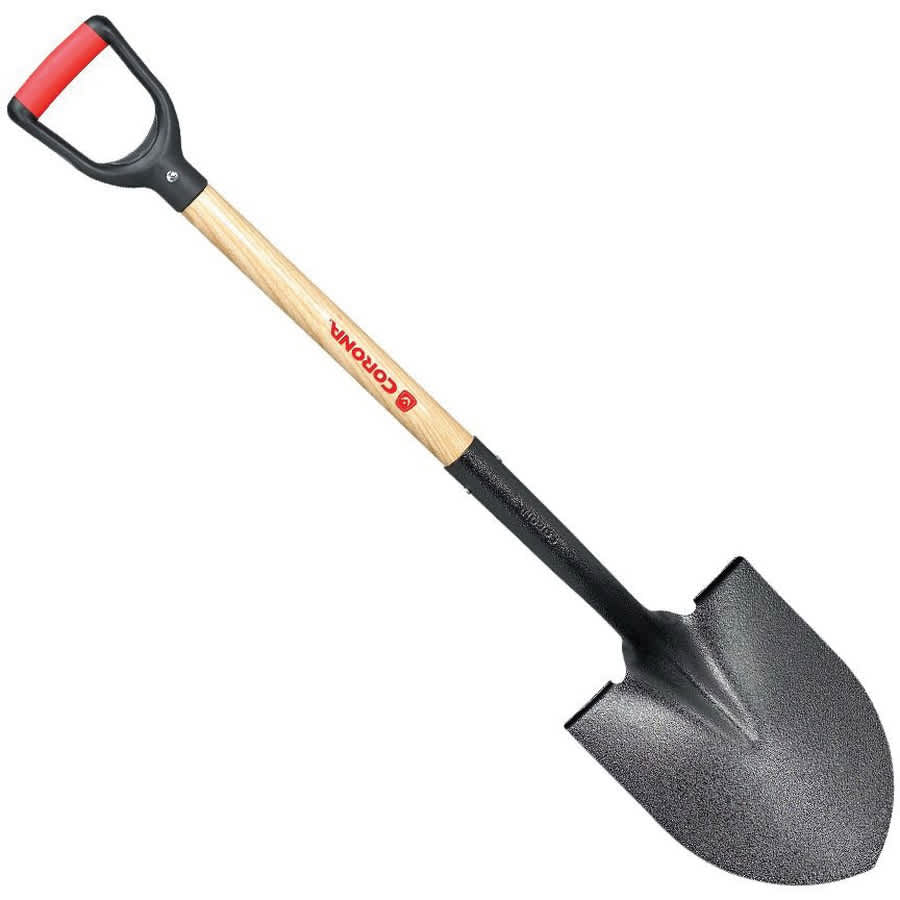 Tempered Steel Blade 16 ga 30" Ash Wood Handle Round Point Shovel | CORSS26010