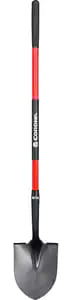 4" Tempered Steel Blade 14 ga Fiberglass Handle Hollow-Back Round Point Shovel | CORSS30020