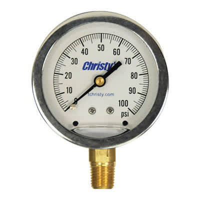 0 to 160 psi 2-1/2" Dial 1/4" NPT Liquid Filled Pressure Gauge | CSTTGLF16025