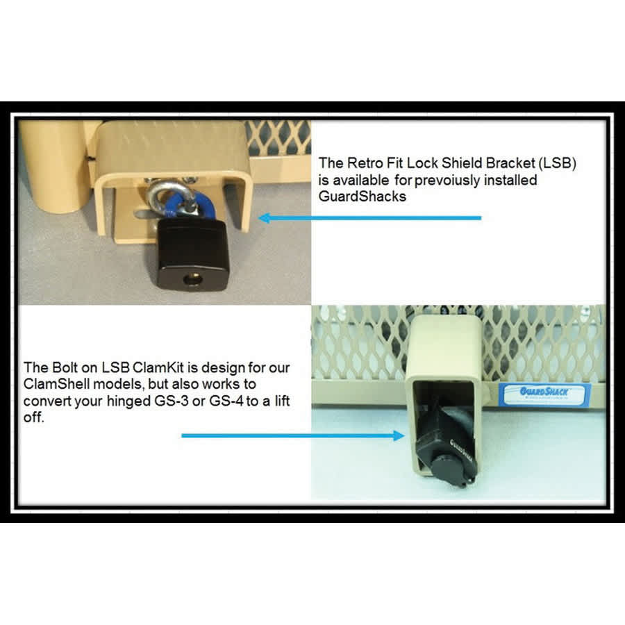 Forest Green/Powder Coated Lock Shield For Backflow Prevention Device Enclosure Bracket Kit | BPDLSB