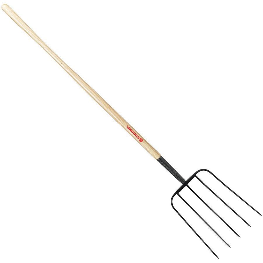 Tampered Steel Blade 54" Northern Ash Wood Handle 5-Tine Hay Fork | CORFK71005
