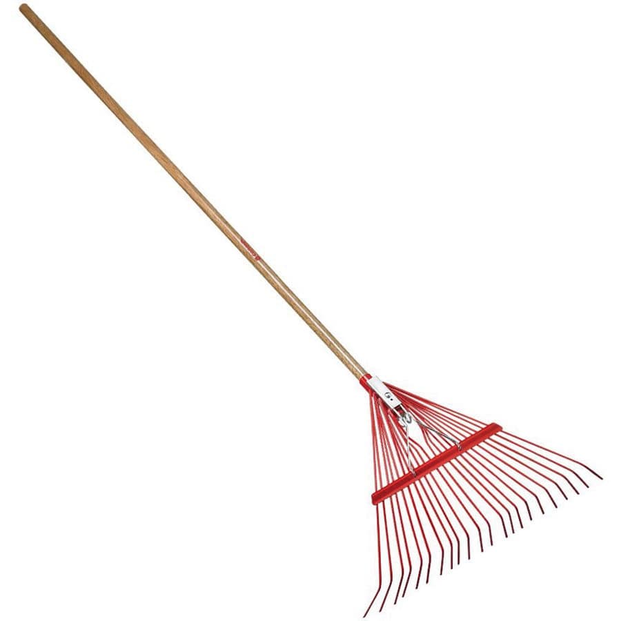 Corona Clipper Spring Brace Rake, 22" Coated Metal Blade 54" Wood Handle 22-Tine | RK 24002