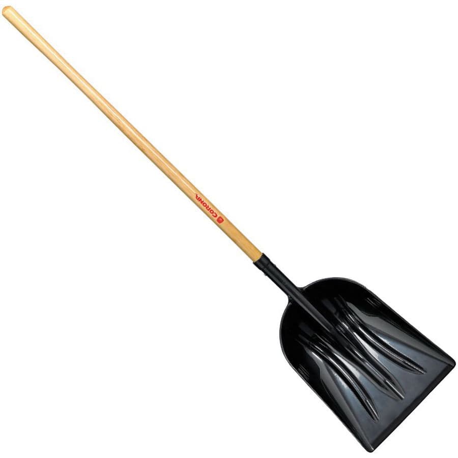 Plastic Blade 48" Wood Handle Scoop Shovel | CORSS42001