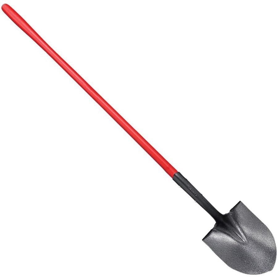 Tempered Steel Blade 14 ga 48" Fiberglass with Poly Jacket Handle Closed-Back Round Point Shovel | CORSS60020