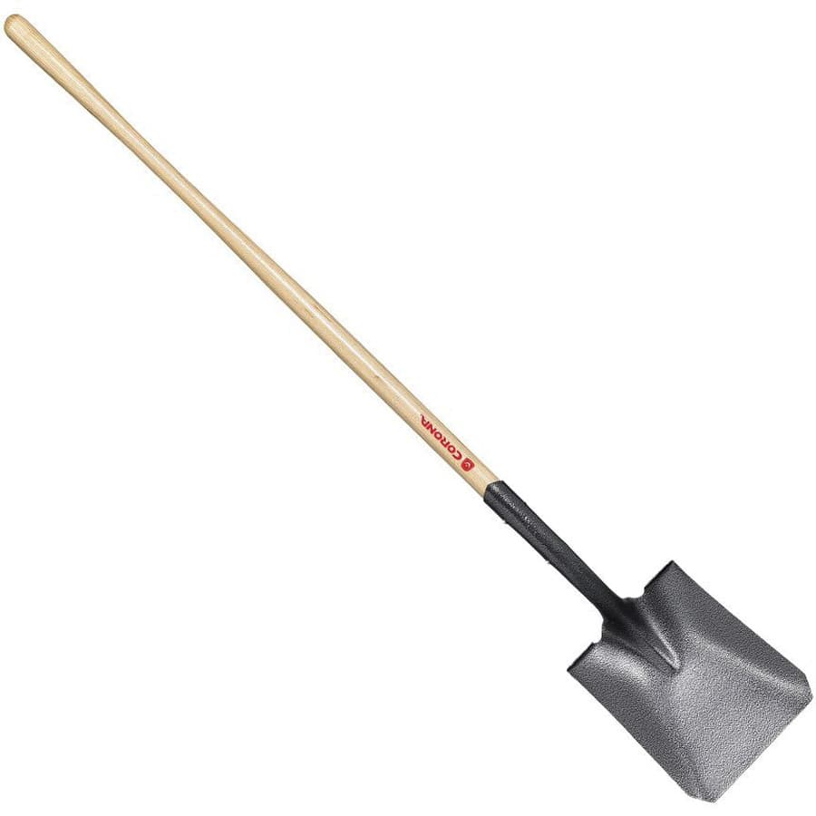 Tempered Steel Blade 14 ga 48" Northern Ash Wood Handle Hollow-Back Square Point Shovel | CORSS66000