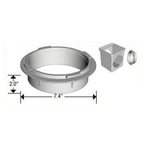 6" Outlet Locking For 12" and 18" Square DrainTech Basin and Low-Profile Drain Adapter | DRT0612SD
