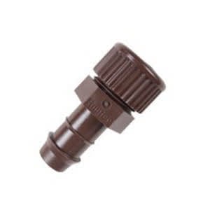 Hunter Cap, 17 Mm X 1/2" Barb X Mipt Brown Polypropylene Barb To End | PLDCAP