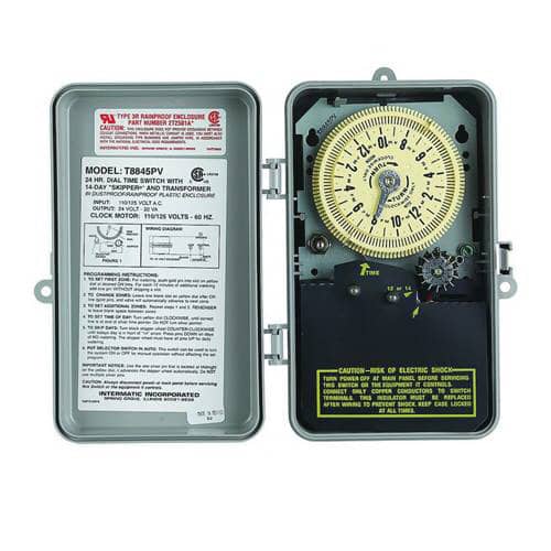 20 VA 24 VAC Primary 24 VAC Secondary Plastic with 14-Day Skipper Time Switch | ITMT8845PV