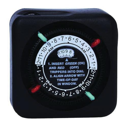 1125 W 125 VAC Primary Black 24 hr Outdoor Mechanical Plug-In Timer | ITMTN111RM40