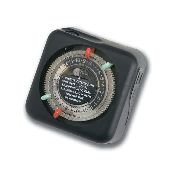 Kichler Mechanical Timer, 120 Vac Primary Black Aluminum Transformer Plug-In | 15557BK