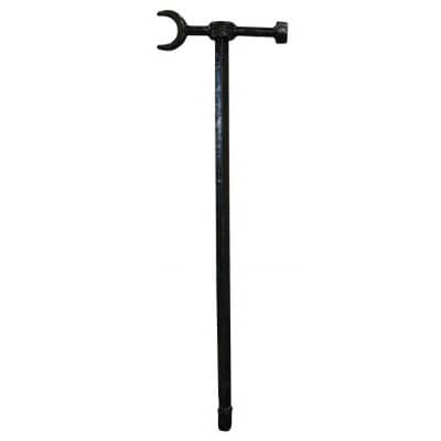 6' Black Dip Malleable Iron 304B Series Curb Box Key | MCD304B6