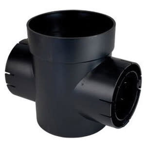 NDS Locking Outlet, 6" 2-Outlet Black Double For Spee-D Basins 10/Pack | 201