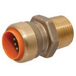 1" Push-On x Male Brass Adapter | SHBMA010