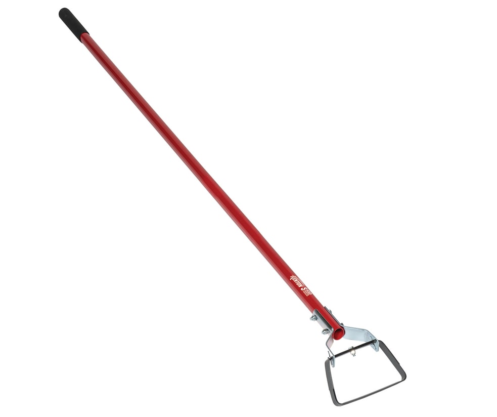 6" x 4" 60" Red Powder Coated Aluminum Handle Classic Series Landscape 2-Way Contractor Loop Hoe | STR42610