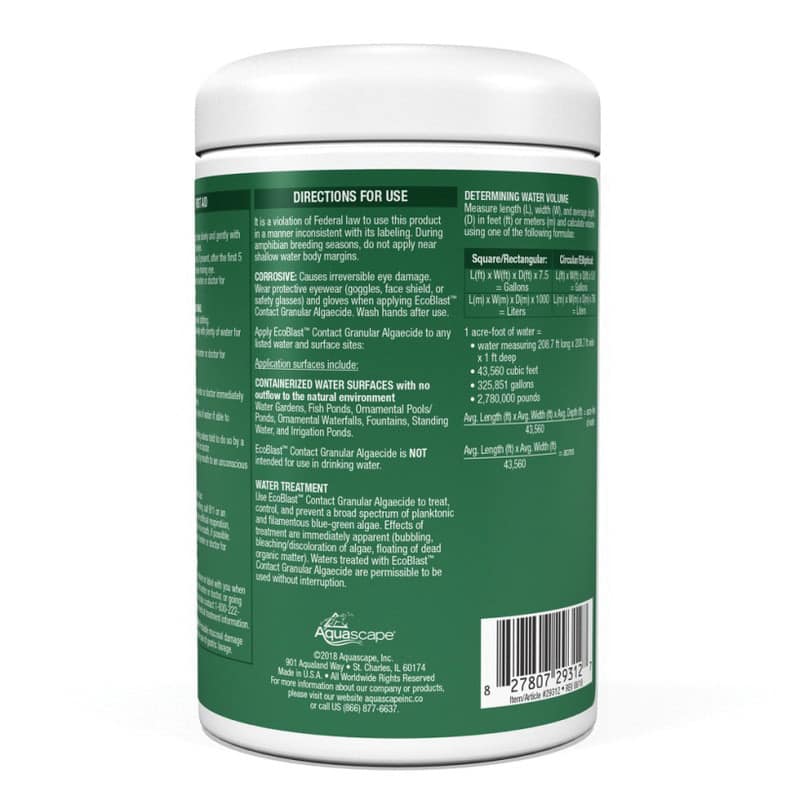 38.4 oz White Solid Granular Contact Algaecide | AQS29312