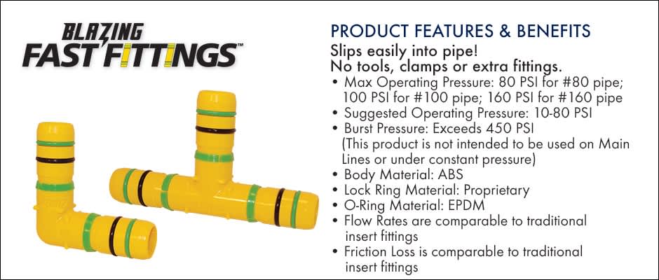 Poly Drip Pipe Fitting, 1" x 17 mm Insert x Drip Pipe Blazing Coupler | BLZ1429-130