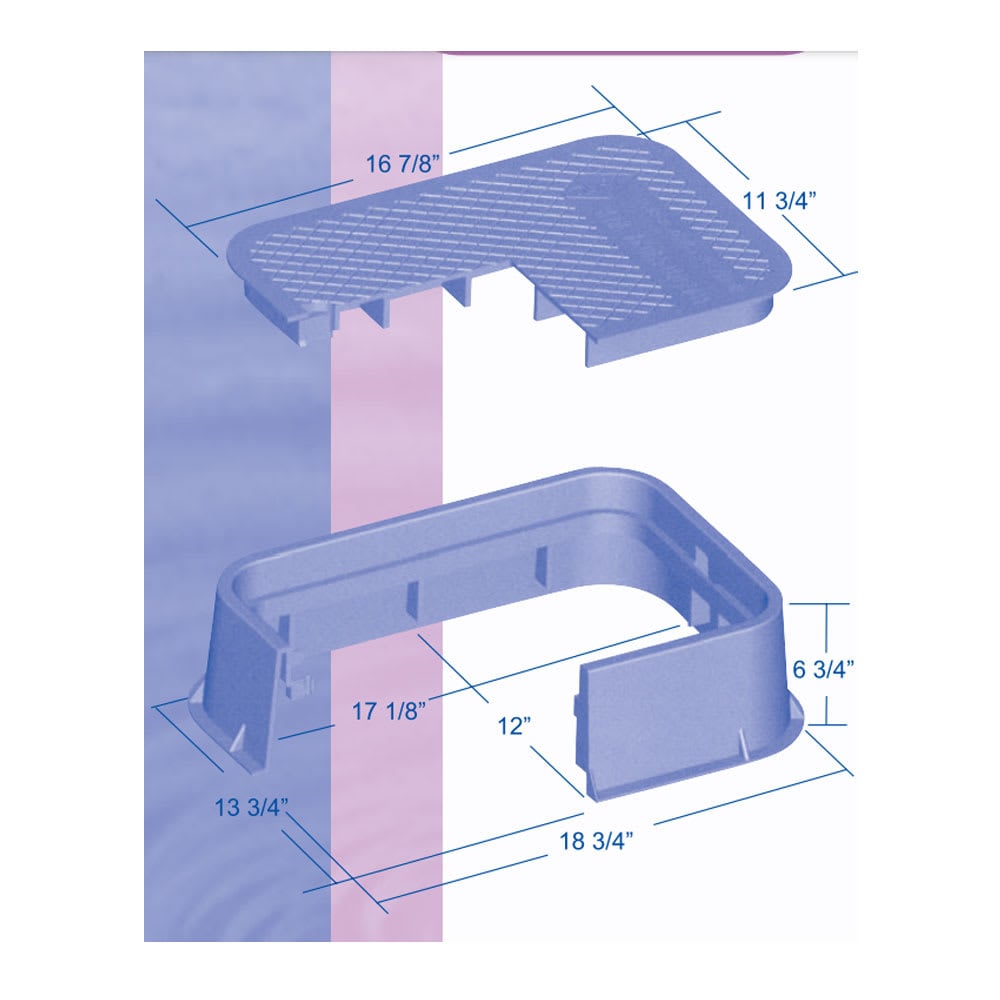 Dura Rectangular Valve Box Black/Green Lid 12 x 17 x D 6" | 120-6