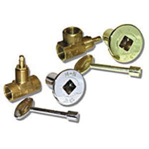 1/2" Chrome Plated 58 Series Log Lighter Gas Valve Straight Complete Kit | VLZGLL005